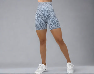 Seamless Leopard Shorts Grey