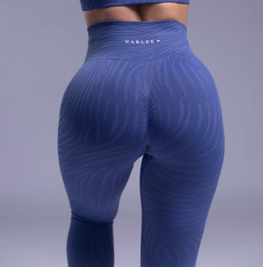 Zebra Seamless Leggings Blue