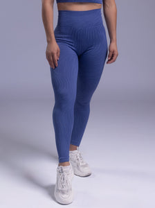 Zebra Seamless Leggings Blue