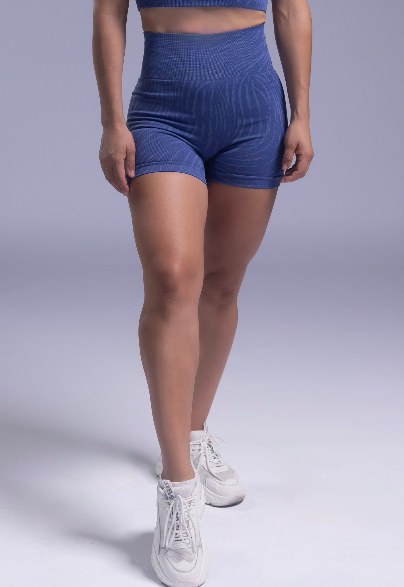 Zebra Seamless Shorts Blue