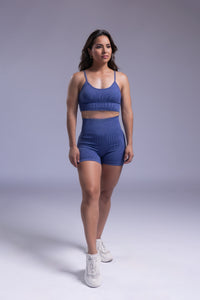 Zebra Seamless Shorts Blue