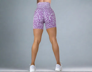 Seamless Leopard Shorts Purple