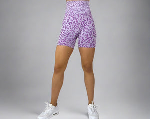 Seamless Leopard Shorts Purple