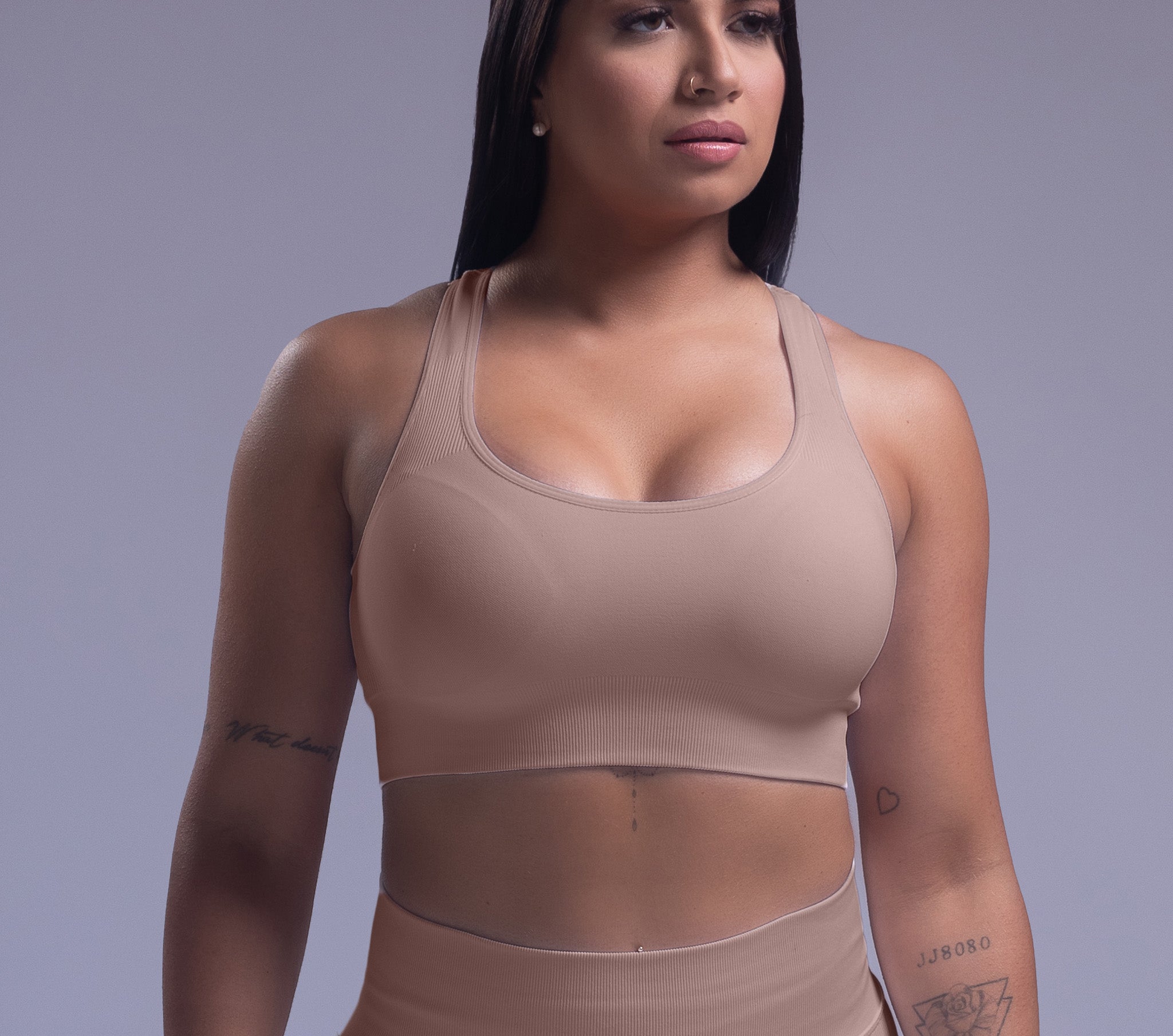 Infinity Seamless Sports Bra Light Almond