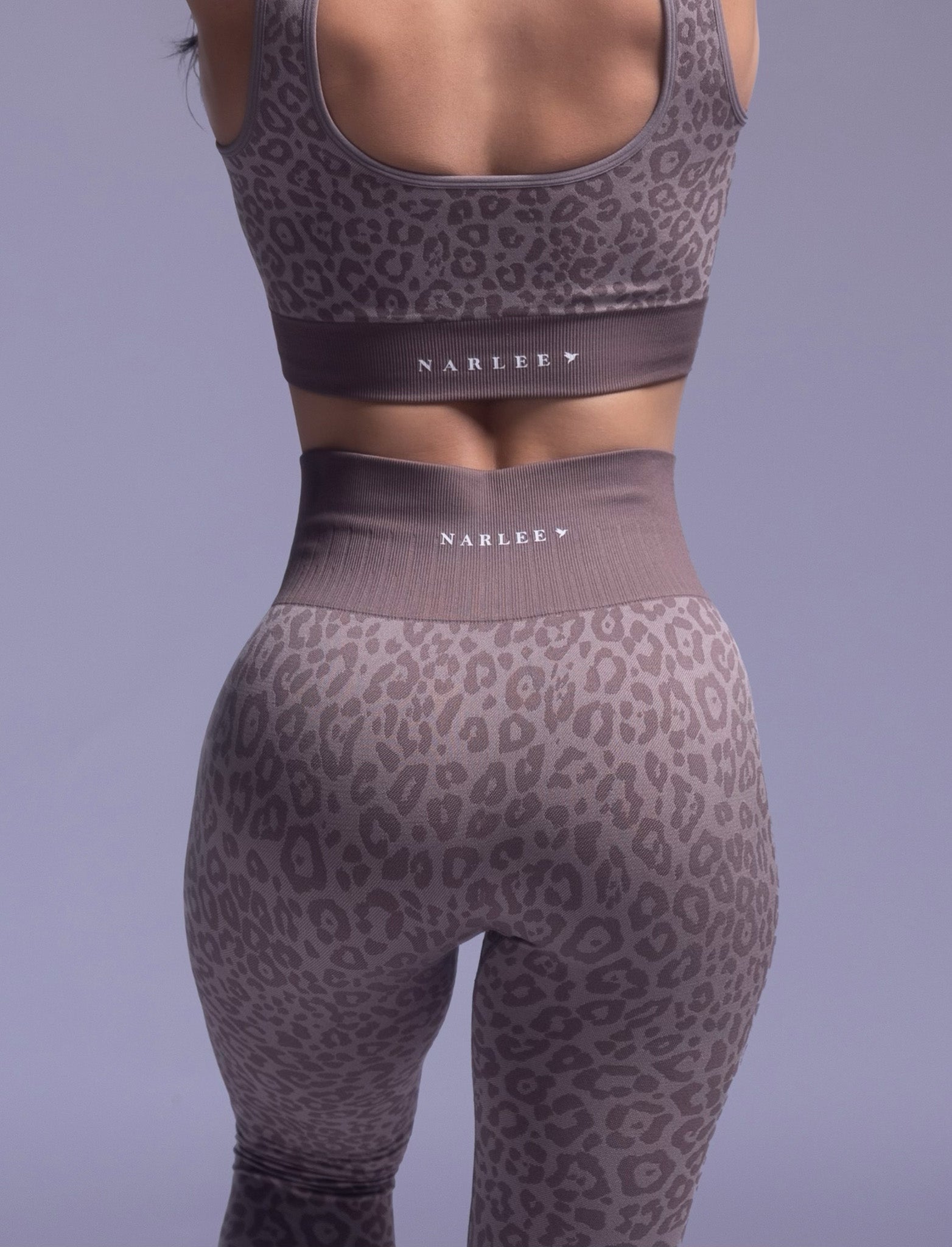 Leopard Print Sports Bra Brown