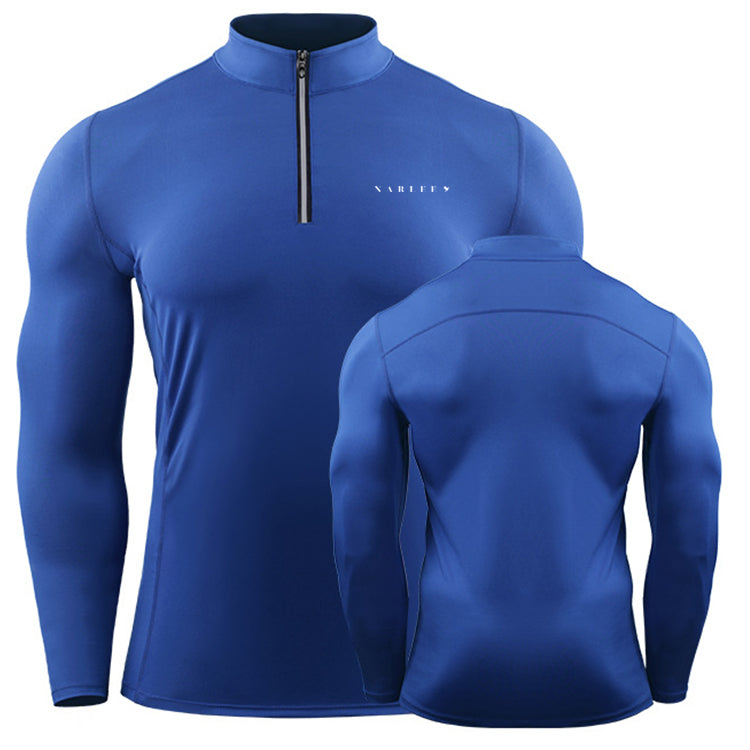 Armor quarter zip long sleeve Tee Wine-Red