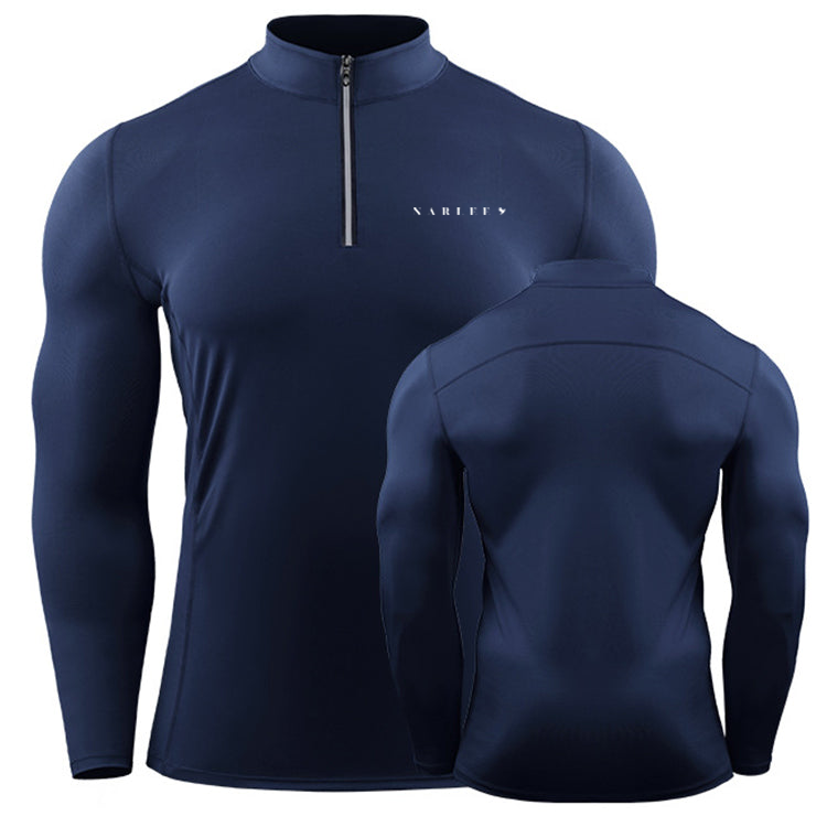 Armor quarter zip long sleeve Tee Wine-Red