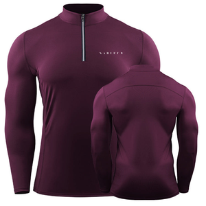 Armor quarter zip long sleeve Tee Wine-Red