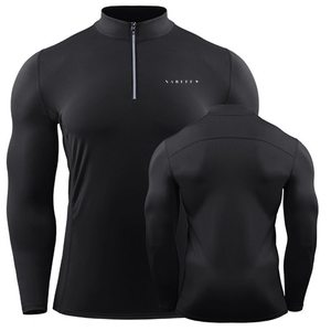 Armor quarter zip long sleeve Tee Wine-Red