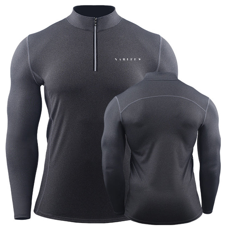 Armor quarter zip long sleeve Tee Wine-Red